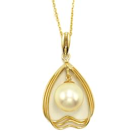 Tasaki-Collier en perles TASAKI en or jaune-Blanc