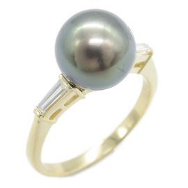 Anello in diamante con perla nera Tasaki Nero
