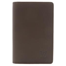Louis Vuitton-Louis Vuitton Leather Card Case-Brown