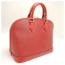 Louis Vuitton-Louis Vuitton Epi Alma Handbag in Castilian Red-Red