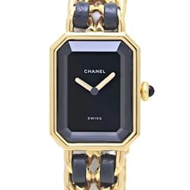 Chanel-Chanel Premiere L Size Gold Plated and Leather Ladies Watch-Other