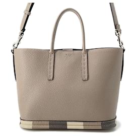 Fendi-Sac à main Fendi Selleria-Gris