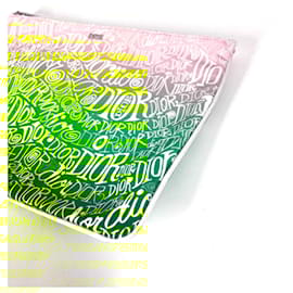 Christian Dior-Christian Dior Yellow Cloth Clutch Bag-Yellow