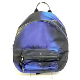 Christian Dior-Christian Dior Blue Cloth Backpack-Blue