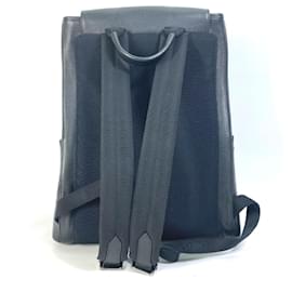 Christian Dior-Christian Dior Black Leather Backpack-Black