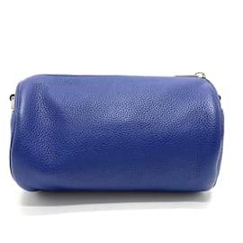 Christian Dior-Christian Dior Blue Leather Shoulder Bag-Blue