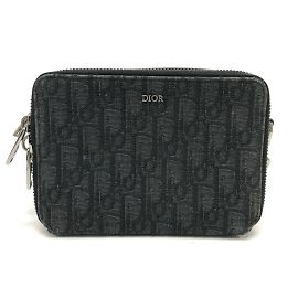 Christian Dior Navy Cloth Shoulder Bag Navy blue