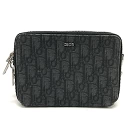 Christian Dior-Christian Dior Navy Cloth Shoulder Bag-Navy blue