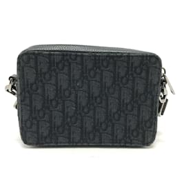 Christian Dior-Christian Dior Navy Cloth Shoulder Bag-Navy blue