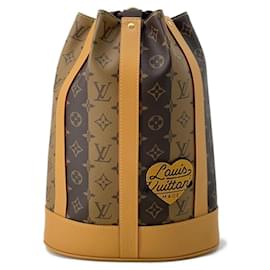 Louis Vuitton-Louis Vuitton Monogram Stripe Randonne Backpack-Black