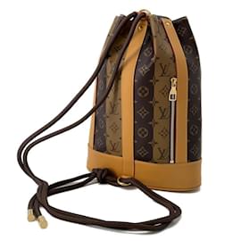 Louis Vuitton-Louis Vuitton Monogram Stripe Randonne Backpack-Black