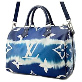 Louis Vuitton-Bolsa Louis Vuitton LV Escale Speedy Bandoulière 30-Azul