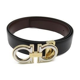 Schwarzer Ledergürtel Salvatore Ferragamo Schwarz