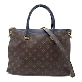 Louis Vuitton-Louis Vuitton Pallas Navy Marine Monogram Bag-Navy blue