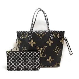 Louis Vuitton-Louis Vuitton Neverfull MM Tote Bag-Black