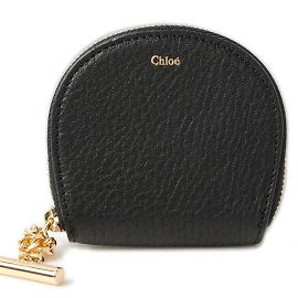 Monedero de piel de cordero negro Chloé Negro