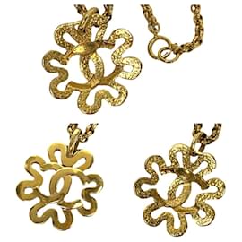 Chanel-Collier chaîne gravé Coco Mark Chanel 95P-Doré