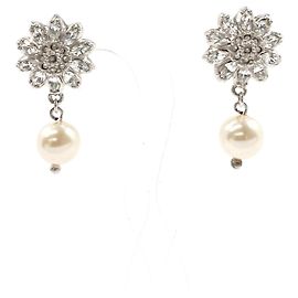 Orecchini in argento 925 con strass Miu Miu Argento