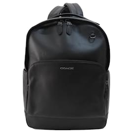 Coach-Coach C2934 Graham Leather Backpack-Black