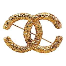 Chanel-Broche Chanel Coco Mark Yougan-Doré