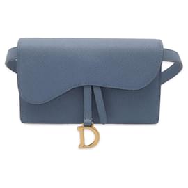 Christian Dior-Christian Dior Blue Leather Fanny Pack-Blue