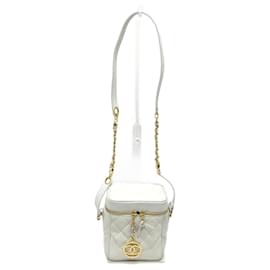 Chanel-Chanel CC Mark Vanity Shoulder Bag-White