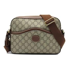 Gucci-Gucci GG Supreme Shoulder Bag-Beige