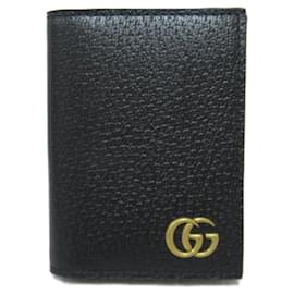 Gucci-Gucci GG Marmont Black Leather Card Wallet-Black