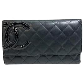 Chanel-Chanel A46645 Cambon Line Long Wallet-Black