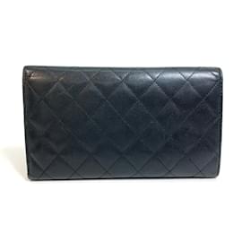 Chanel-Chanel A46645 Cambon Line Long Wallet-Black