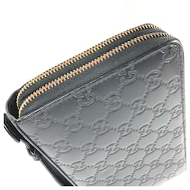 Gucci-Gucci Black Leather Long Wallet-Black