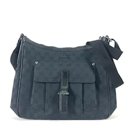 Gucci-Gucci 114272 GG Crossbody Shoulder Bag-Black