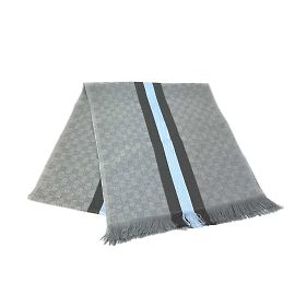 Gucci Wollschal in Grau Braun