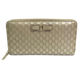 Gucci-Gucci 388680 Guccissima GG Long Wallet-Golden