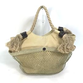 Chanel-Sac tote Chanel CC Mark Clover Flower-Beige