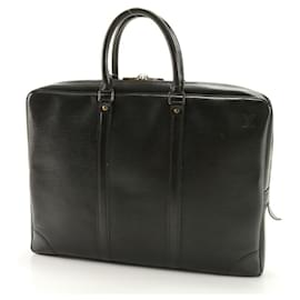 Louis Vuitton-Louis Vuitton Epi Porte Document Voyage Tote Bag-Black