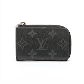 Louis Vuitton-Louis Vuitton Monogram Eclipse Coin Purse-Black,Monogram