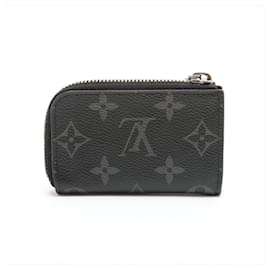 Louis Vuitton-Louis Vuitton Monogram Eclipse Coin Purse-Black,Monogram