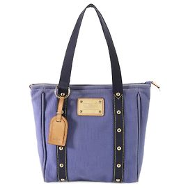 Borsa a Spalla Louis Vuitton Antigua Cabas MM Blu Blu