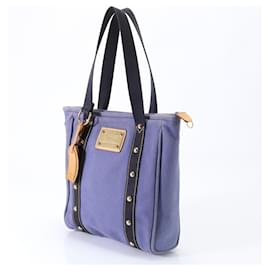 Louis Vuitton-Louis Vuitton Antigua Cabas MM Blue Shoulder Bag-Blue