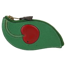 Hermès-Hermes Tutti Frutti Cherry Coin Purse-Red,Green