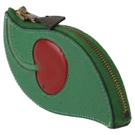 Hermès-Hermes Tutti Frutti Cherry Coin Purse-Red,Green