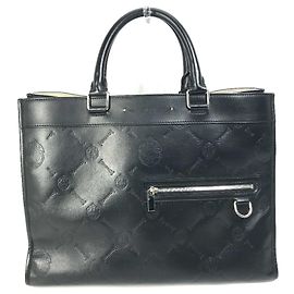 Berluti Black Leather Tote Bag Black