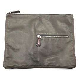 Berluti Brown Leather Clutch Bag Brown