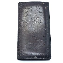 Berluti Purple Leather Bi-Fold Wallet Purple