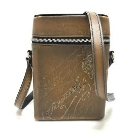 Berluti Calligraphy Shoulder Bag Brown