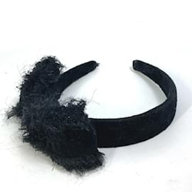 Chanel-Chanel 14K Hair Band Headband Katyusha Black-Black