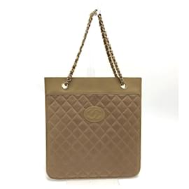 Chanel-Bolsa de Ombro Chanel CC Mark Chain-Bege