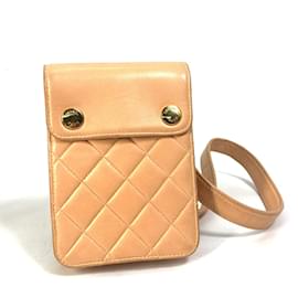 Chanel-Chanel Pink Leather Shoulder Bag-Pink