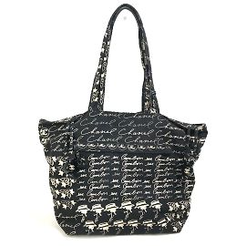 Chanel Black Cloth Tote Bag Black